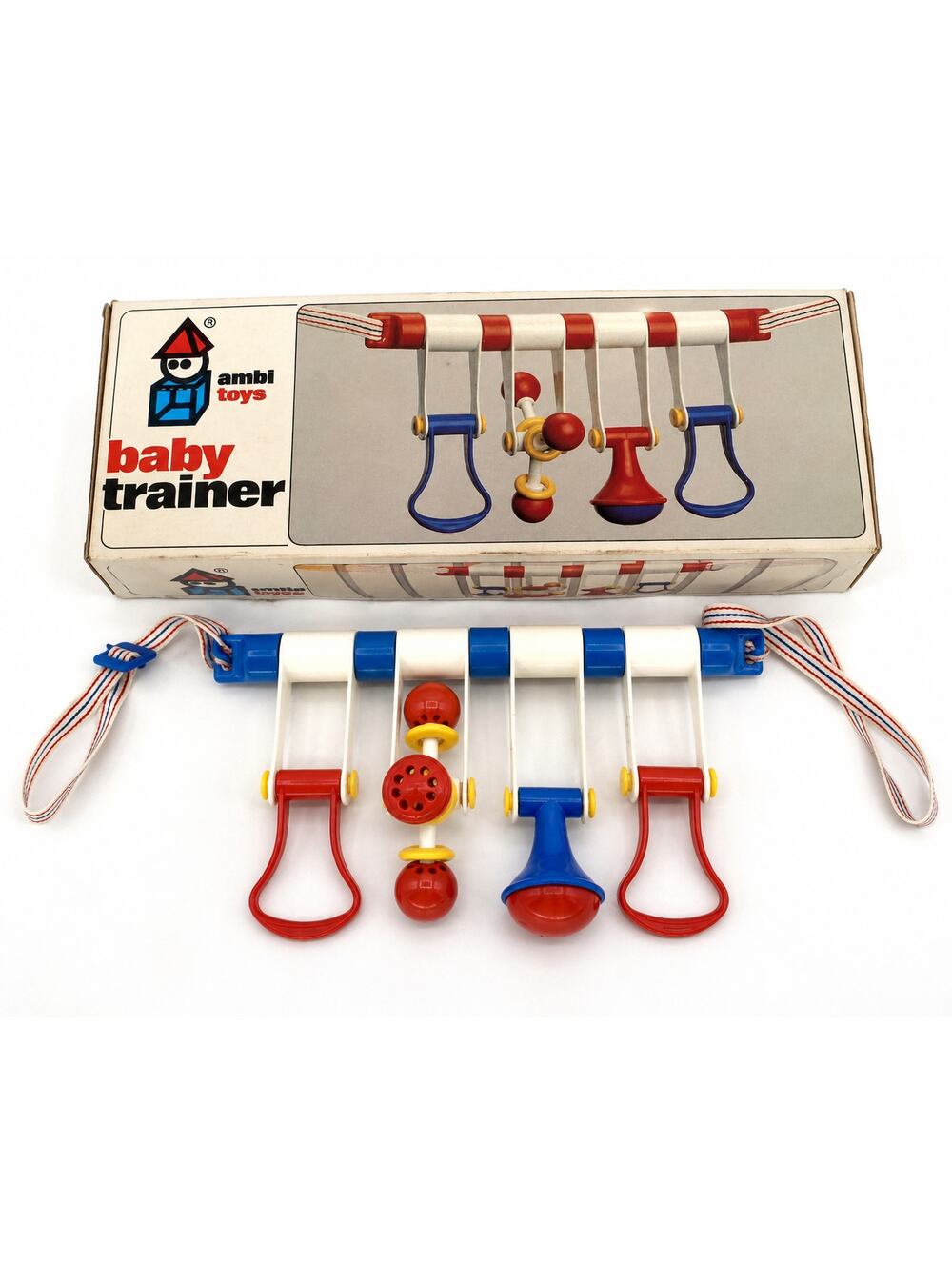 Vintage Ambi Toys Baby Trainer Crib Toy Made in Holland w/ Box Rattle Nursery